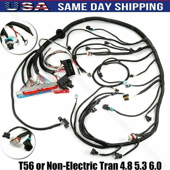 LS1 STANDALONE WIRING HARNESS T56 or Non-Electric Tran 4.8,5.3,6.0 1997-2006 DBC