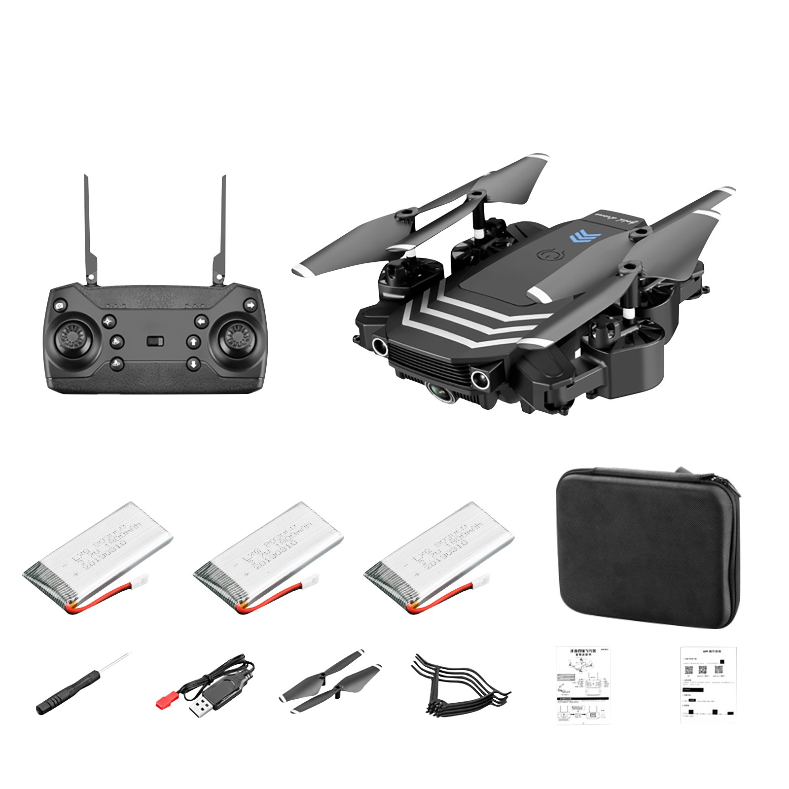 LS11 UAV 4K Aerial Photography HD Dual-Lens Quadcopter Toy Remote ...