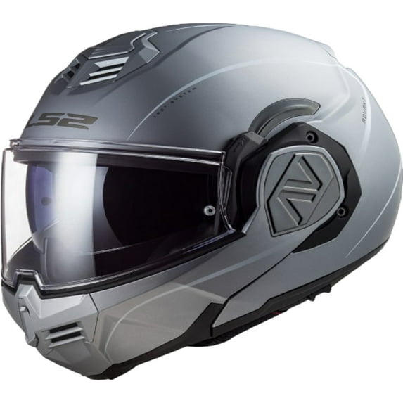 LS2 Advant Adult Street Motorcycle Helmet - Matte Silver / Small