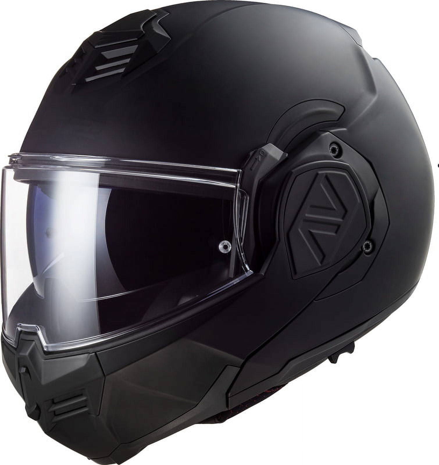 LS2 Advant Street Motorcycle Helmet - Solid Modular Matte Black / 3X-Large