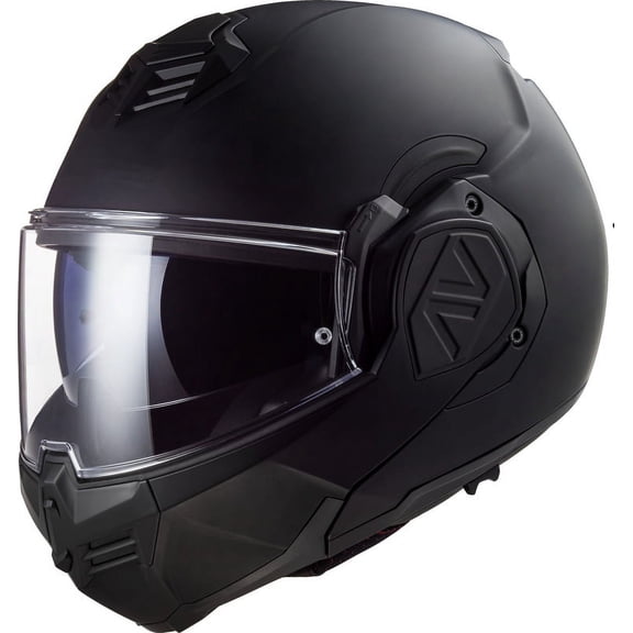 LS2 Advant Street Motorcycle Helmet - Solid Modular Matte Black / 3X-Large
