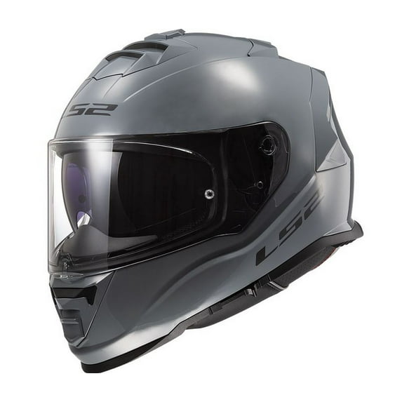 LS2 Assault Solid Motorcycle Helmet Gloss Battleship Gray MD