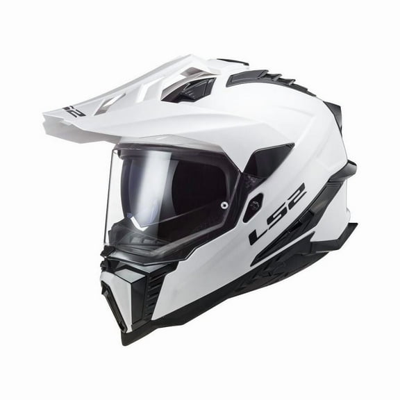 LS2 Explorer Solid Gloss White Helmet size Medium