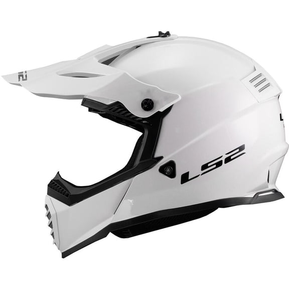 LS2 Gate Solid Gloss White Helmet size Large