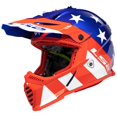 thumbnail image 1 of LS2 Gate Stripes MX Motorcycle Helmet - Gloss Red/White/Blue, 1 of 4