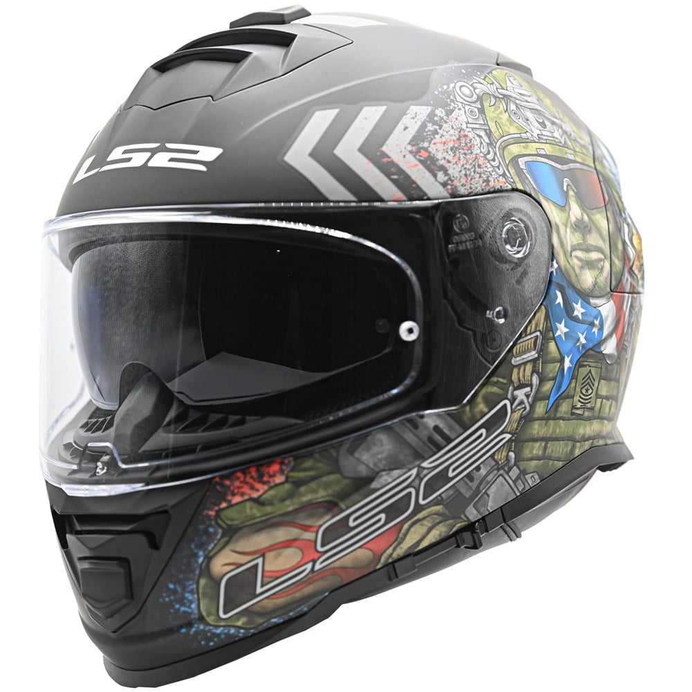 LS2 Helmets Assault - Casco integral para motocicleta con visera solar