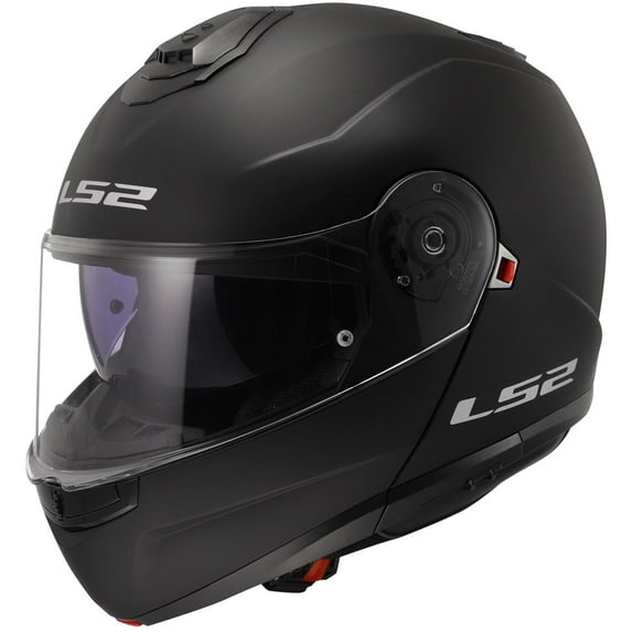 LS2 Helmets Strobe II Solid Modular Motorcycle Helmet - Matte Black (2XL)