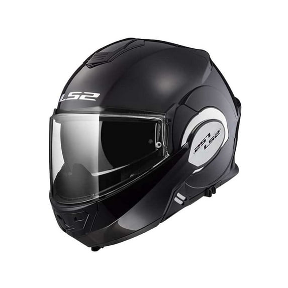 LS2 Helmets Modular Valiant Touring Motorcycle Helmet, Gloss Black 399-1005 (XL)