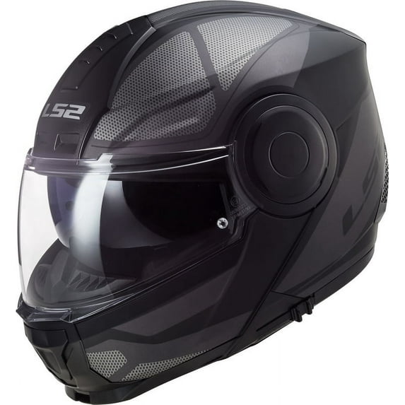 LS2 Helmets Horizon Axis Modular Motorcycle Shield Helmet, Black/Titanium (XL)