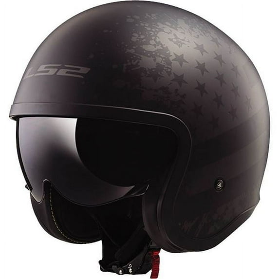 LS2 Spitfire Black Flag Matte Helmet size Large