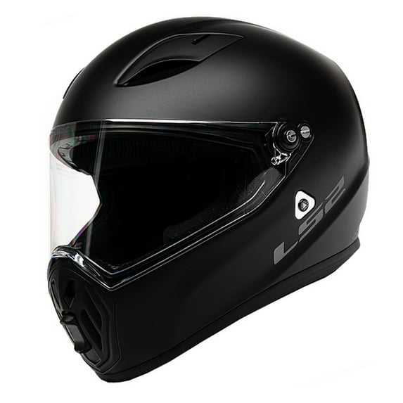 LS2 Street Fighter Retro Solid Motorcycle Helmet Matte Black SM
