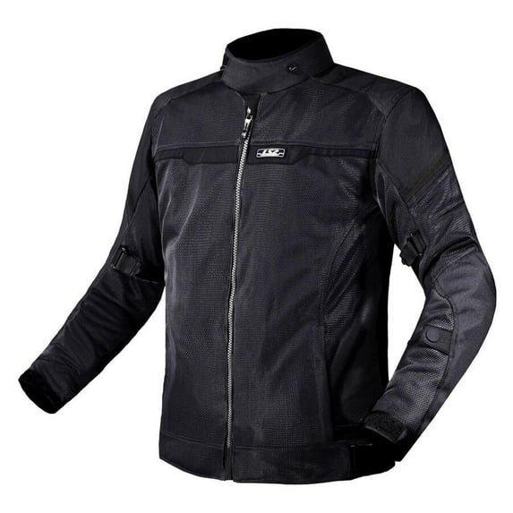 LS2 USA Men's Riva Breathable Mesh Motorcycle Touring Jacket - Solid Black (XL)