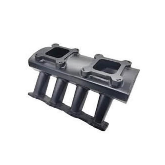 LS3-LS92 EFI Fuel System Dual Carburetors Intake Manifold, Black Anodized
