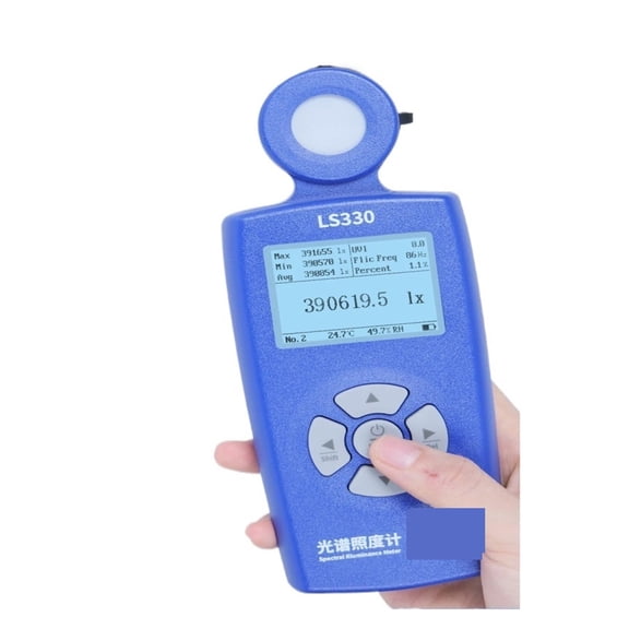 LS330 Light Meter Illuminometer Lux Spectral Illuminance Meter Digital CCT UVI CRI Ra Lx FC Flicker Frequency ,High Precision
