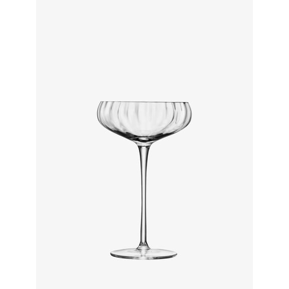 LSA Aurelia Champagne Saucer 300ml Clear Optic Set of Two