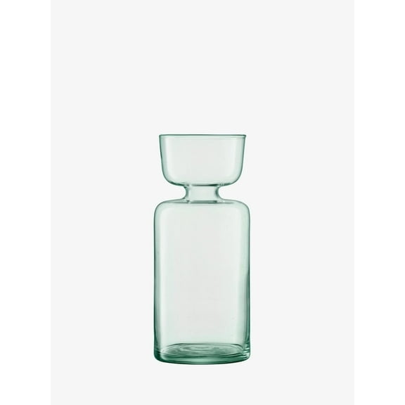 LSA International Canopy Decorative Vase 7.75, Luxury Handcrafted Recycled Glass Flower Holder Modern Bulb Planter with Domed Base