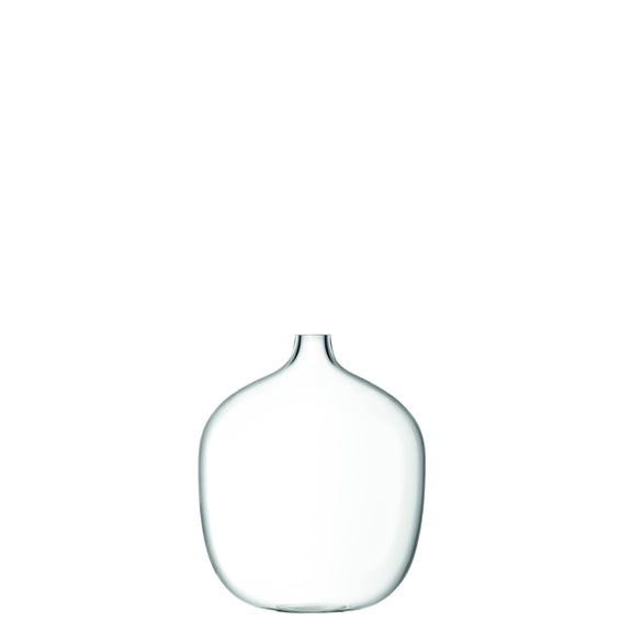 LSA Vessel Vase, H 13.8 inches (35 cm), Clear, W 11.4 x D 11.4 x H 13.8 inches (29 x 29 x 35 cm)