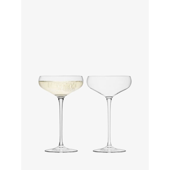 LSA Wine Champagne Saucer 300ml Clear Set of Two