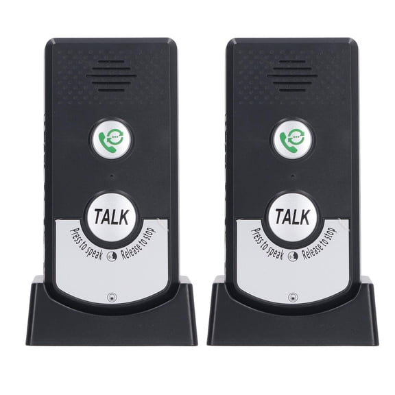 LSASHOP Wireless Intercom Unit For Home Voice Intercom Super Long Range, Black 2 Pack