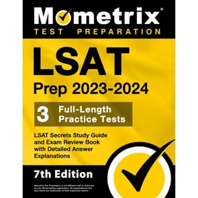 LSAT Prep 2023-2024 - 3 Full-Length Practice Tests, LSAT Secrets Study Guide and Exam Review Book with Detailed Answer E, (Paperback)
