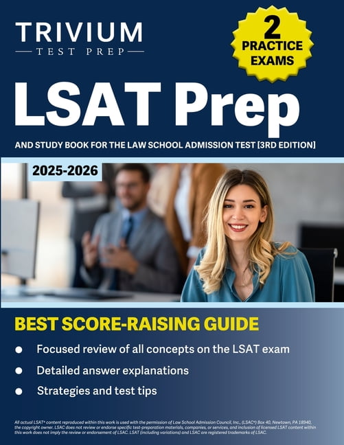 LSAT Prep 2024-2025: 2 Practice Exams and Study Book for the Law School Admission Test [3rd Edition], (Paperback)