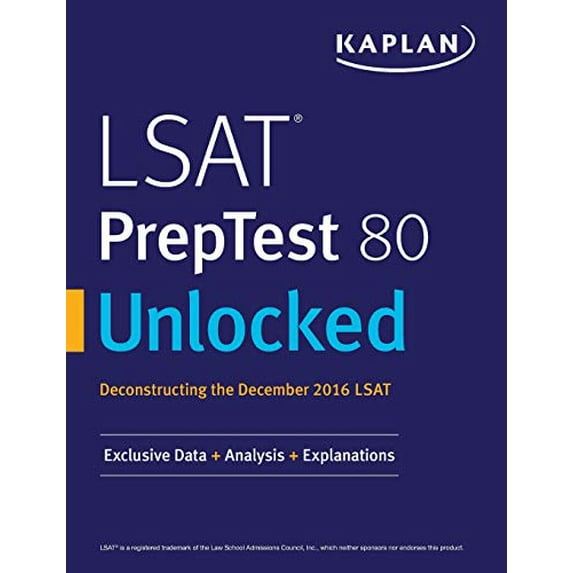 Pre-Owned LSAT PrepTest 80 Unlocked: Exclusive Data, Analysis & Explanations for the December 2016 LSAT Paperback