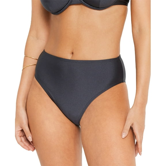 LSCN by LASCANA Women's Shimmer High Waisted Bikini Swimsuit Bottom