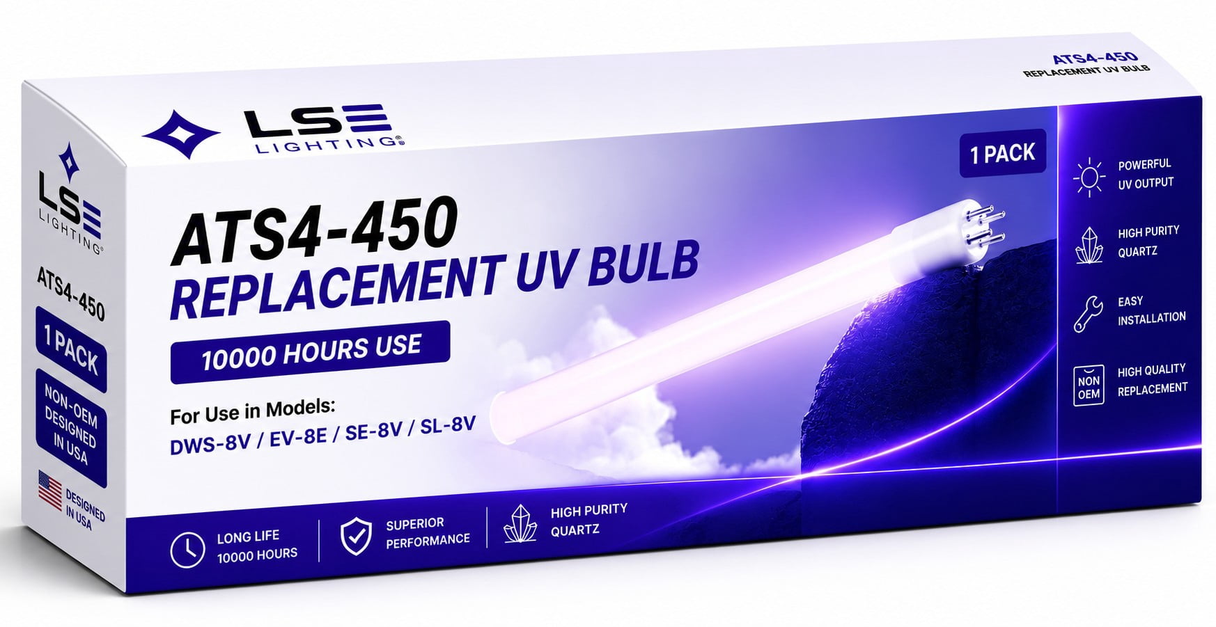 LSE Lighting GPH436T5L 20W UV Bulb – Bi-Pin Base, Quartz Glass, 12,000hr Life