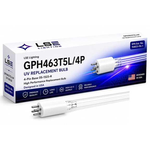 LSE Lighting GPH463T5L/4P 05-1523-R UV Bulb 4-pin Base | Designed in USA