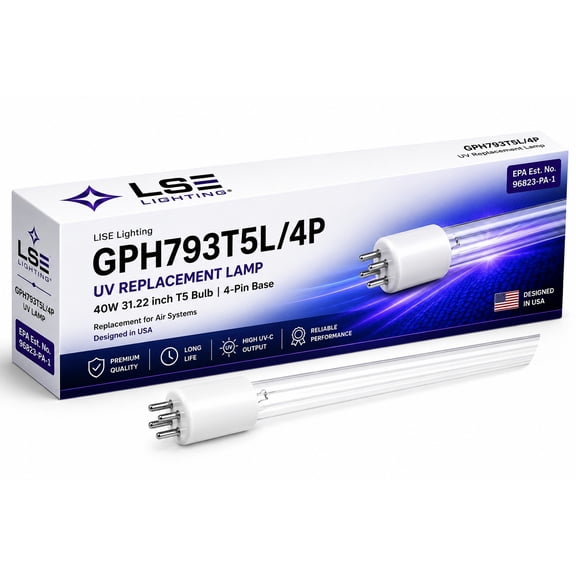 LSE Lighting GPH793T5L/4P GPH793T5L/4 Ultraviolet UV Lamp Bulb 4-pin Base 31.22"