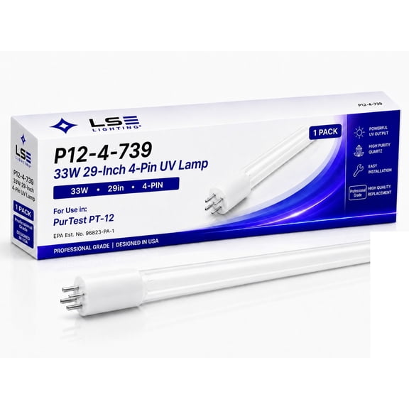 LSE Lighting UV Bulb 33W for Purtest PT-12 Water Treatment GPH739