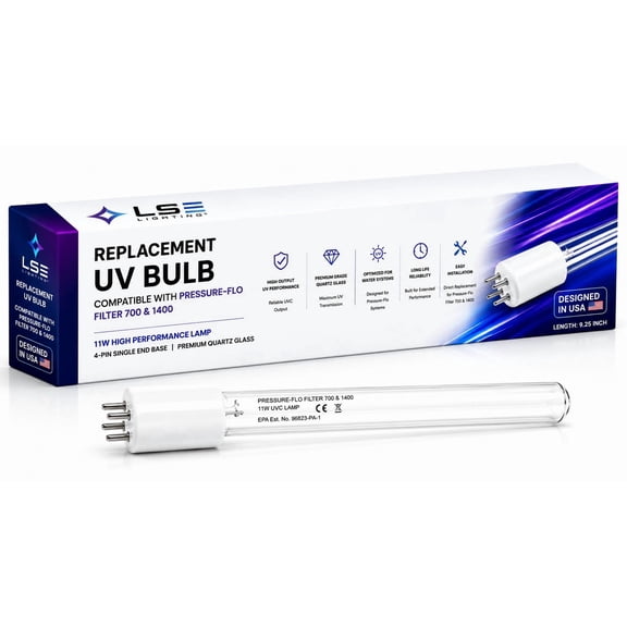 LSE Lighting UV bulb for use with Laguna Pressure Flo Filter 700 and 1400