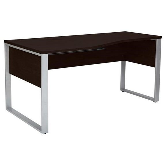 LSF Crescent Desk 63x32/24 Inches in Espresso