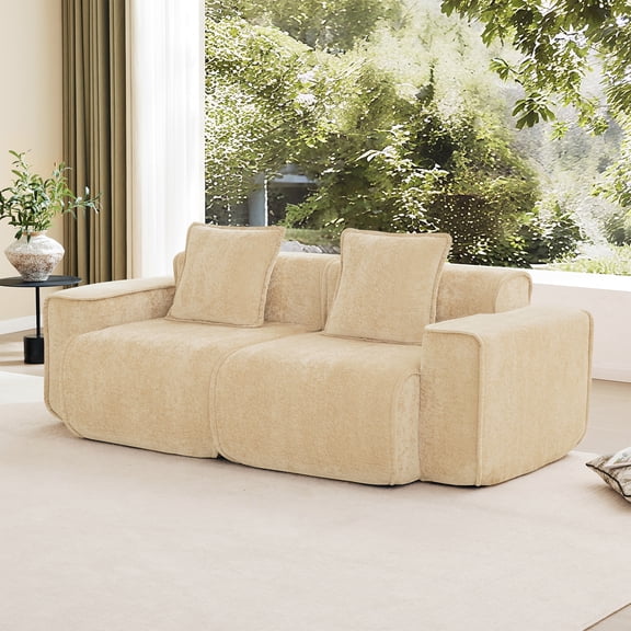 LSF&RSF Sofa Velvet-Light Camel
