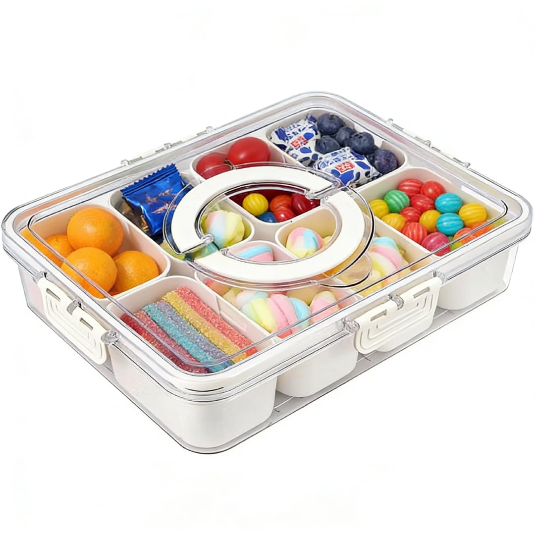 TOPZEA 4 Pack Divided Dinner Trays, Ceramic Serving Platter Dinner