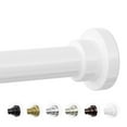 thumbnail image 1 of LSFA White Drill-Free Tension Shower Curtain Rod, 1-Inch Non-Slip Rustproof, Adjustable 28-74 Inch, 1 of 9