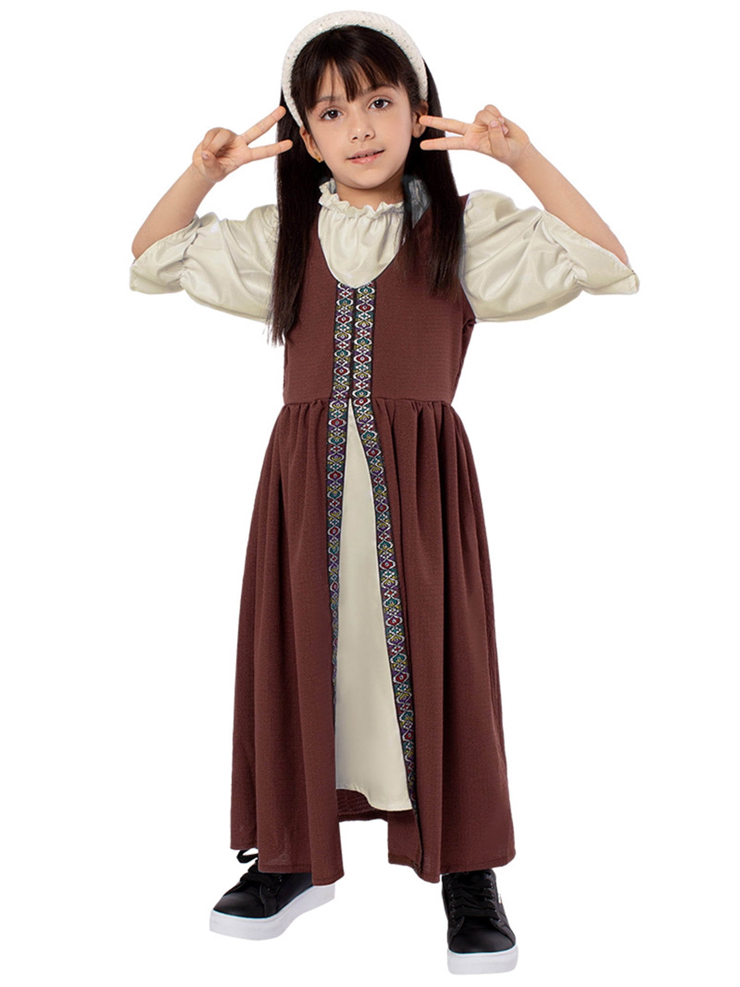 LSFYSZD Child Medieval Costume Girls Renaissance Court Style Dress