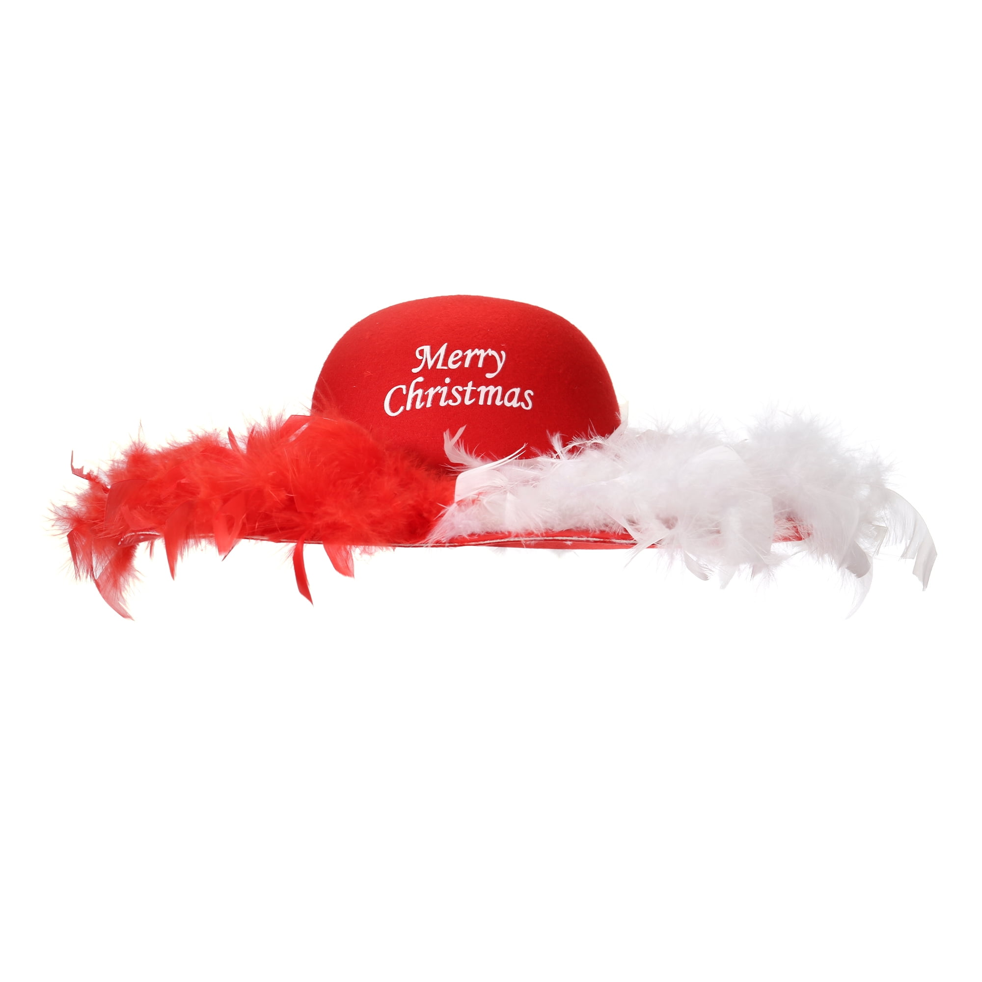 LSFYSZD Christmas Party Hats Feather Trim Bowler Hat for Adult Role