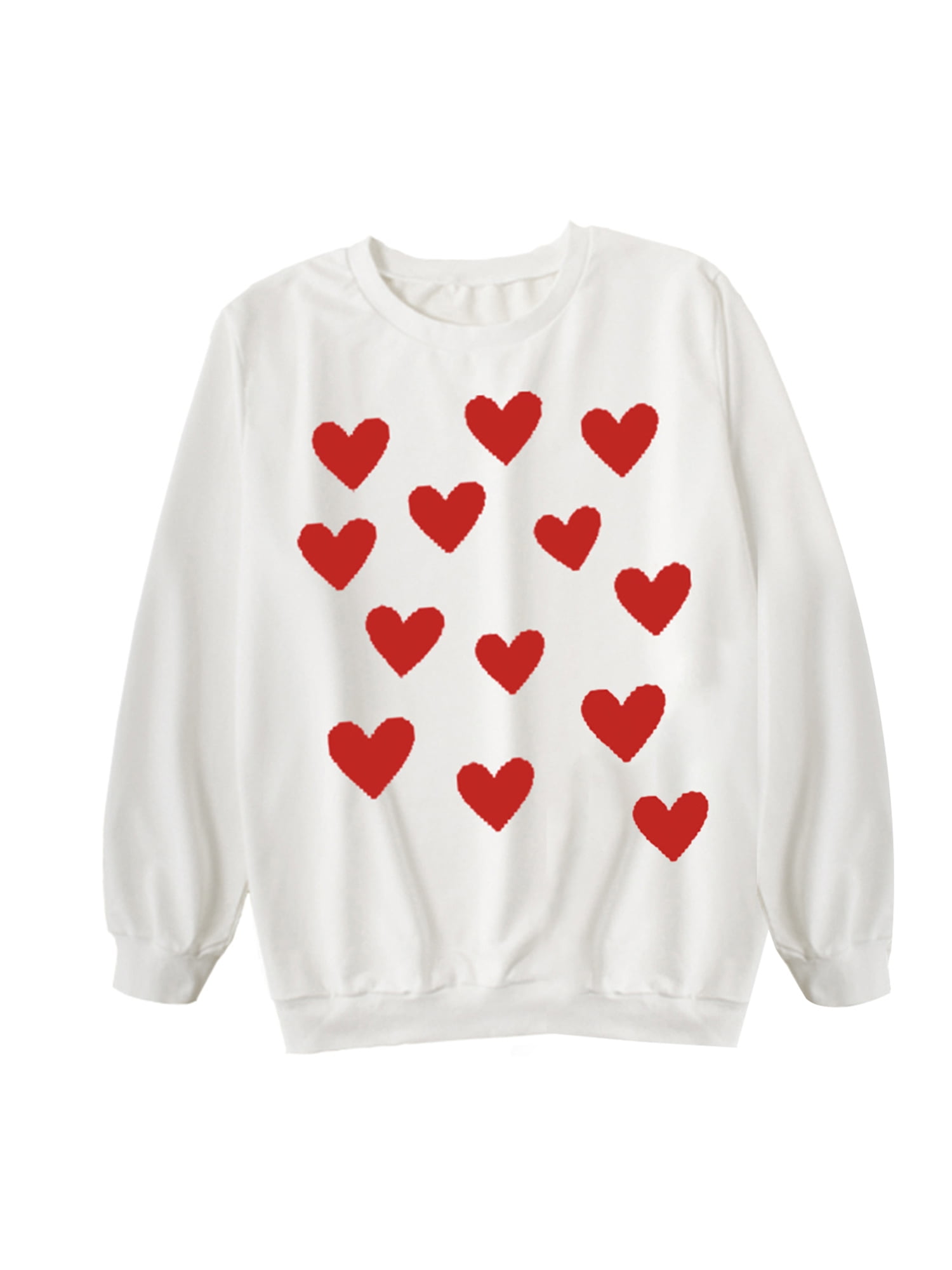 LSFYSZD Family Matching Sweatshirt, Valentines Heart Print Round-Neck ...