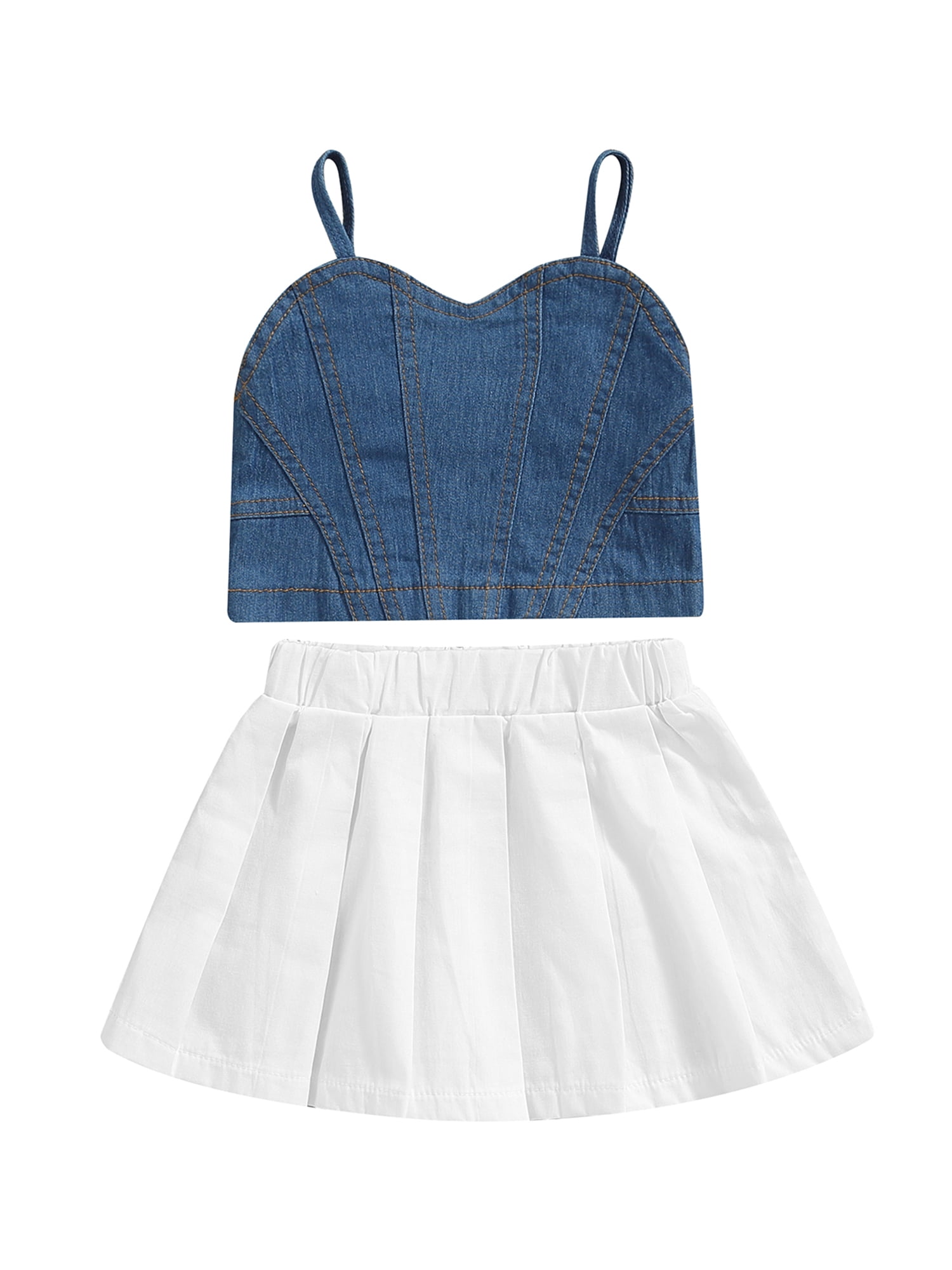 Girls Clothing Set Top with Skirt and Sling bag For Girls