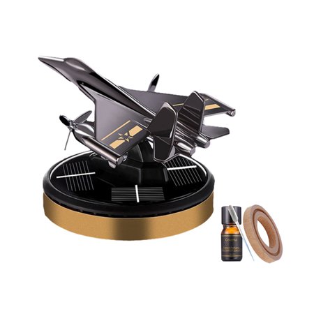 LSFYSZD Solar Car Air Freshener, Rotating Airplane Aromatherapy Diffuser Dashboard Decoration