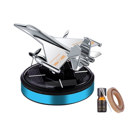 LSFYSZD Solar Car Air Freshener, Rotating Airplane Aromatherapy Diffuser Dashboard Decoration