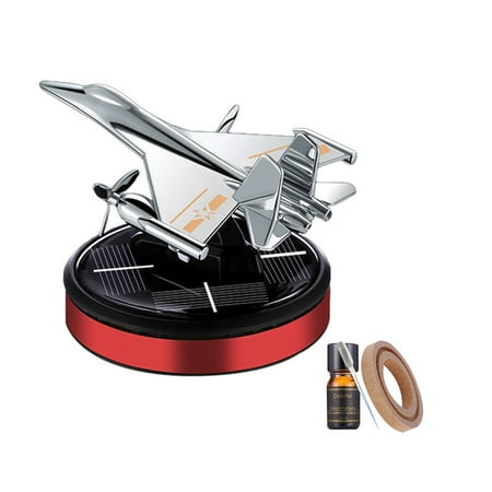 LSFYSZD Solar Car Air Freshener, Rotating Airplane Aromatherapy Diffuser Dashboard Decoration