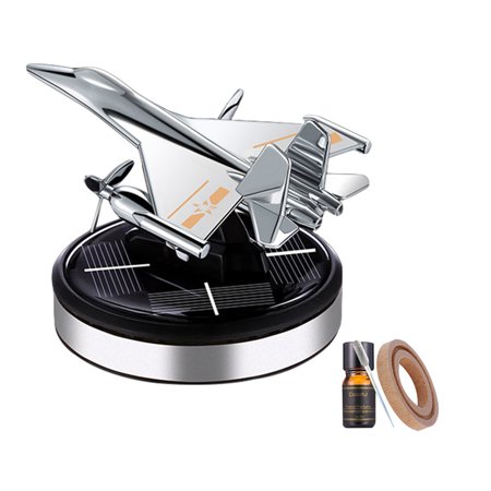 LSFYSZD Solar Car Air Freshener, Rotating Airplane Aromatherapy Diffuser Dashboard Decoration