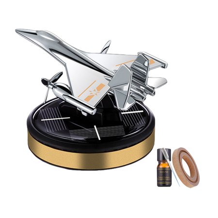LSFYSZD Solar Car Air Freshener, Rotating Airplane Aromatherapy Diffuser Dashboard Decoration