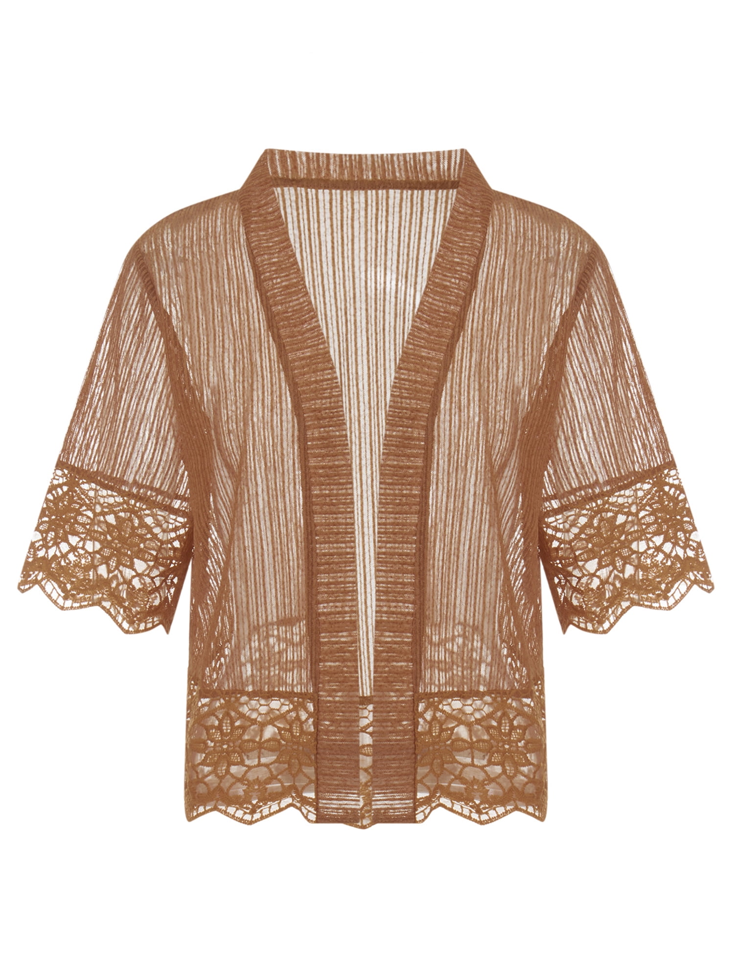 Gothic Sheer Lace-Up Bolero Crop Top - Bell Sleeve Punk Y2K Shrug Cardigan