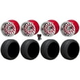 thumbnail image 1 of LSI 14-Spoke 10" Red Golf Wheels 205x50-10 Cruze Tires E-Z-GO & Club Car, 1 of 4