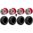 thumbnail image 1 of LSI 14-Spoke 10" Red Golf Wheels 20x10-10 X-Trail Tires Yamaha, 1 of 4