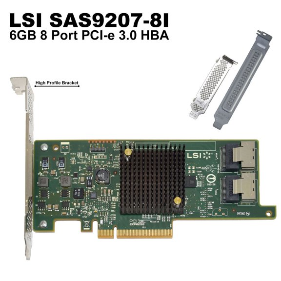 LSI Logic SAS 9207-8i 8-Port Internal SAS/SATA 6Gb/s PCIe Controller Card