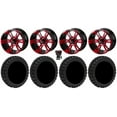 thumbnail image 1 of LSI Raptor 14" Golf Wheels Black/Red 23" Nomad Tires Yamaha, 1 of 4